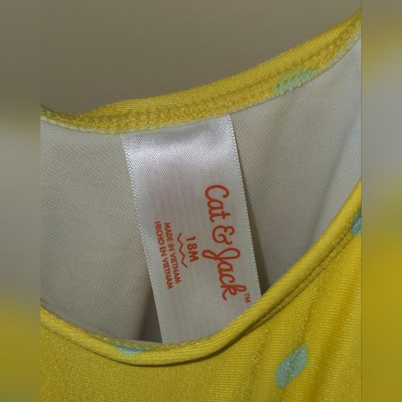 Toddler Swimsuit 18 Months. Cat & Jack. Yellow. Seahorse. NWT - Picture 2 of 4
